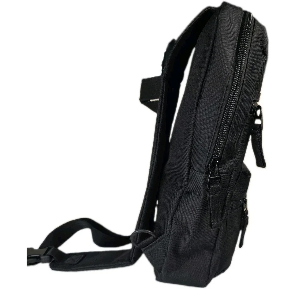 No Boundaries Men's Canvas Sling Bag Crossbody Chest Pack - Black (NWOT)